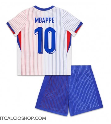 Francia Kylian Mbappe #10 Seconda Maglia Bambino Europei 2024 Manica Corta (+ Pantaloni corti)